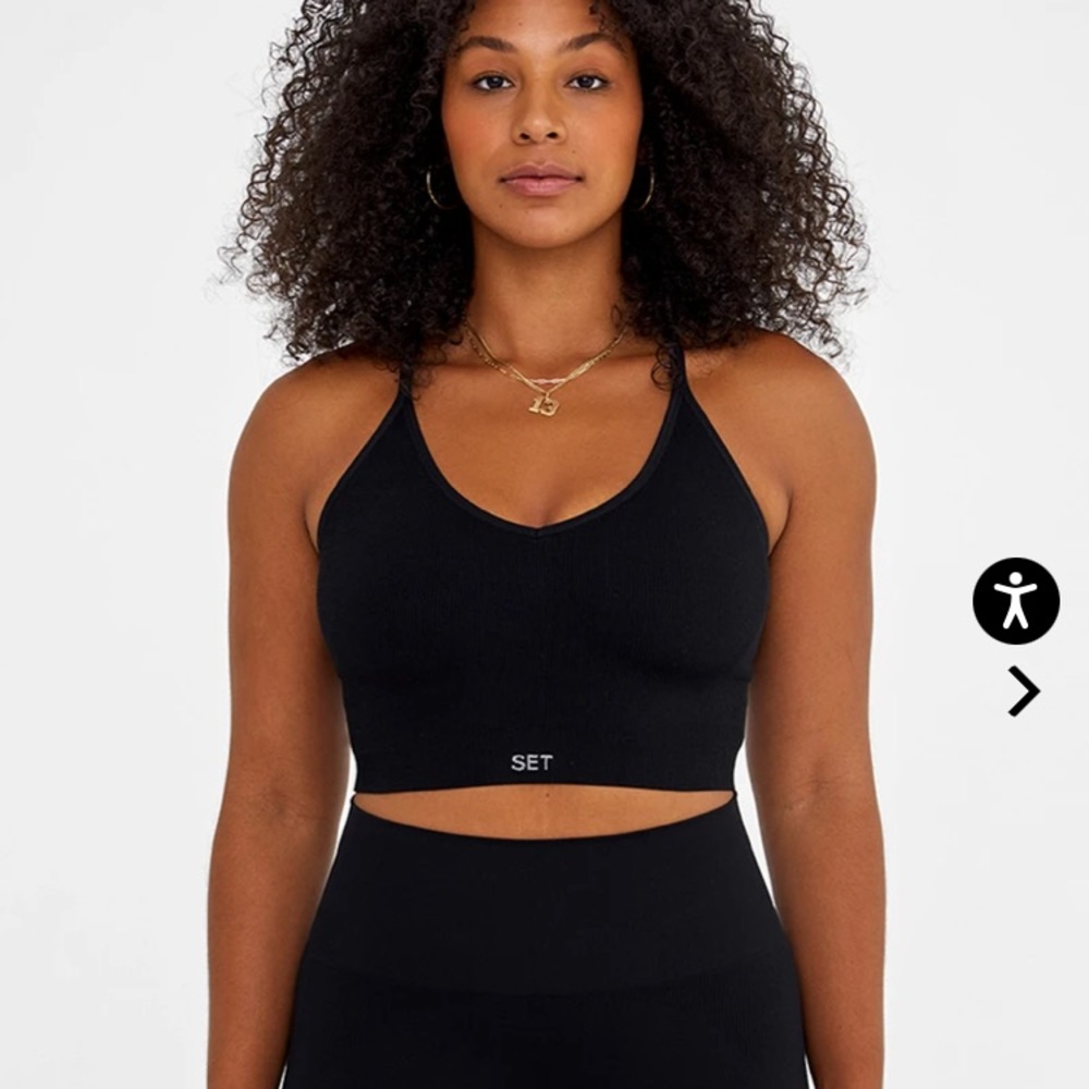 NWOT SetActive SCULPTFLEX™ RIBBED V in Onyx